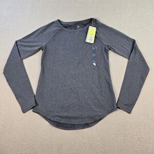 All In Motion Womens XS Gray Long Sleeve Performance Top NWT Stretch